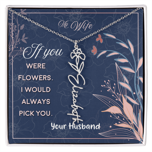 Custom Birth Flowers- A Gift for your Soulmate/Wife.