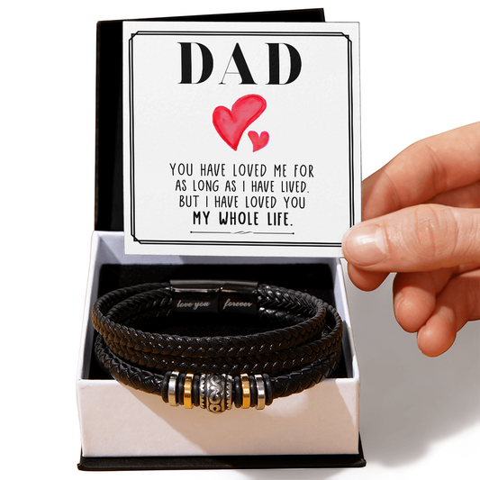 Men's ''Love You Forever'' Bracelet- a Perfect Gift for Fathers/Sons.