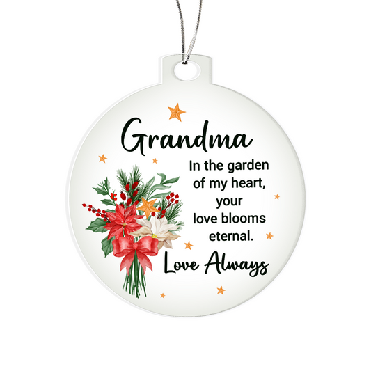 Acrylic Bulb Ornament- A Gift for Grandmother