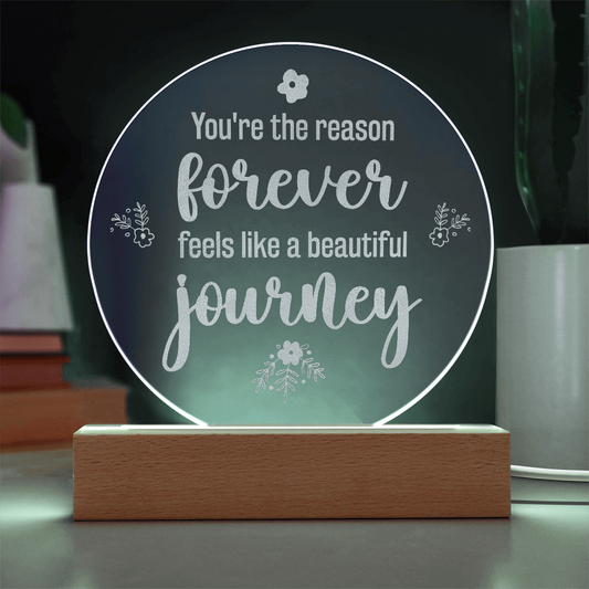 You're the reason ...Engraved Acrylic Circle Plaque Centerpiece Decoration a Gift for Mothers/Fathers/Daughters/Grandmother