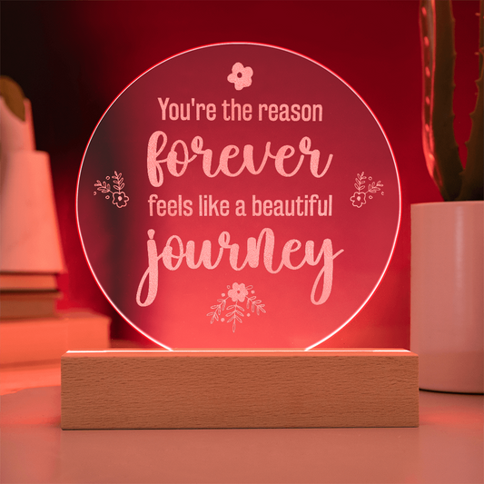 You're the reason ...Engraved Acrylic Circle Plaque Centerpiece Decoration a Gift for Mothers/Fathers/Daughters/Grandmother