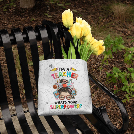 I'm a Teacher Classic Green Tote Bag- a Gift for Teachers/Fathers/Mothers/ Son/Daughter.