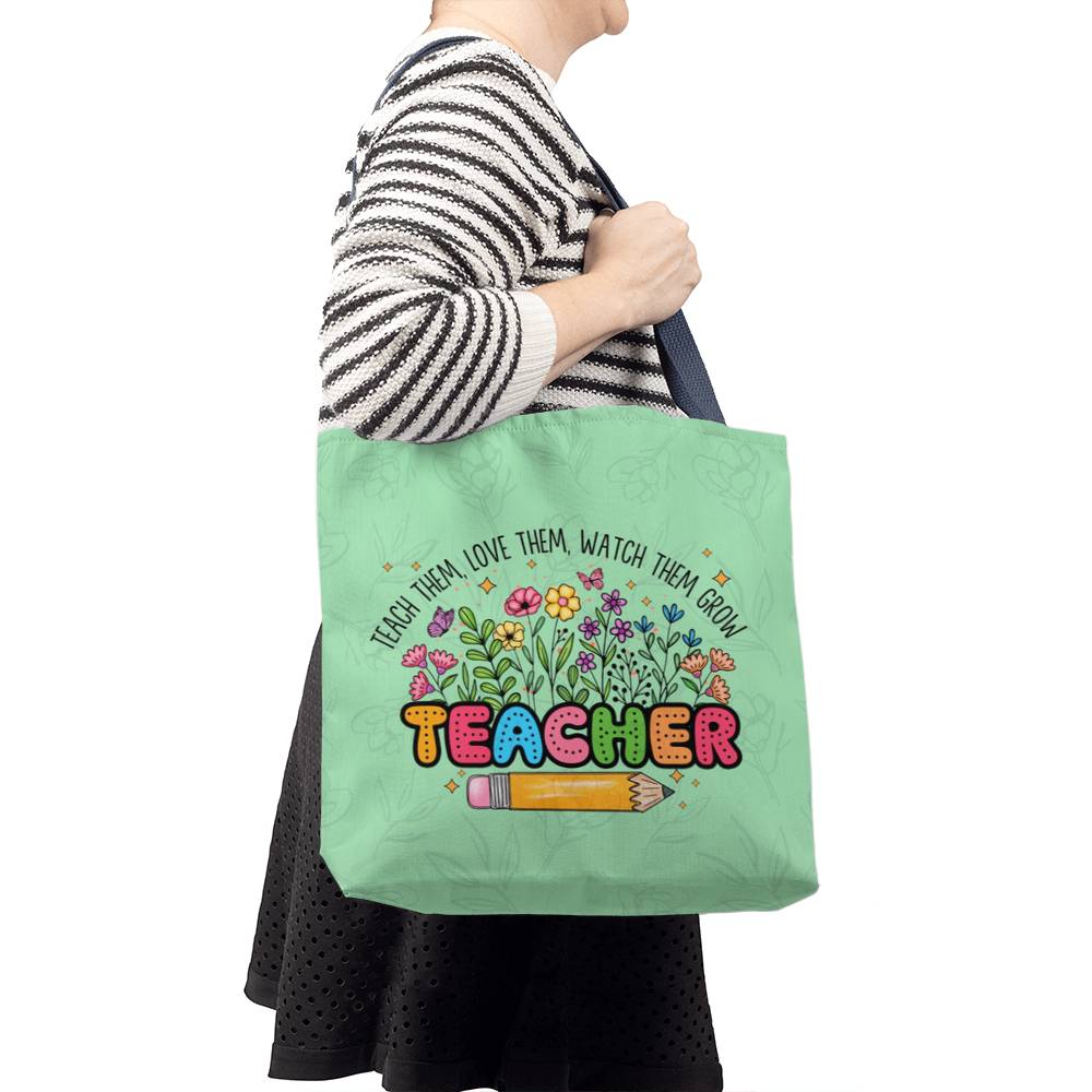 A Classic Teacher Green Tote Bag- a Gift for Teachers/Fathers/Mothers/Sons/Daughters.