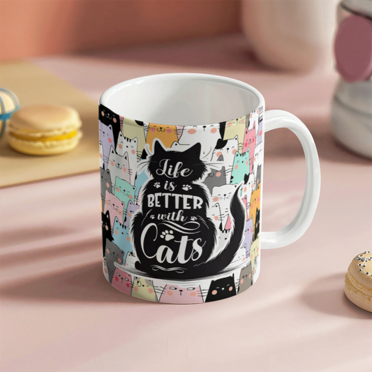 Cat Lover Ceramic Mug for Mothers/Fathers/Sisters/Sons