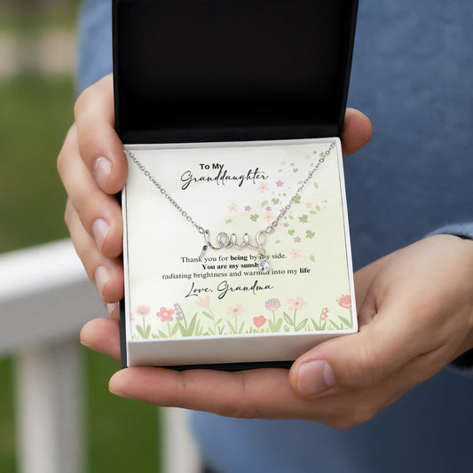 To my Granddaughter- Dainty Love Necklace- a Gift from Grandmother.