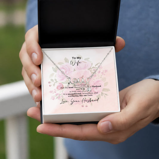 To My Wife Scripted Love Necklace- a A Gift for a Wife/Soulmate.