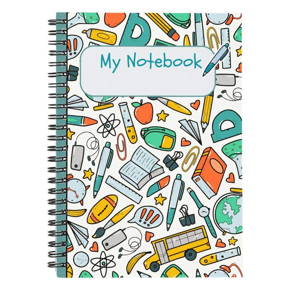 Emerald School Doodles Spiral Notebook