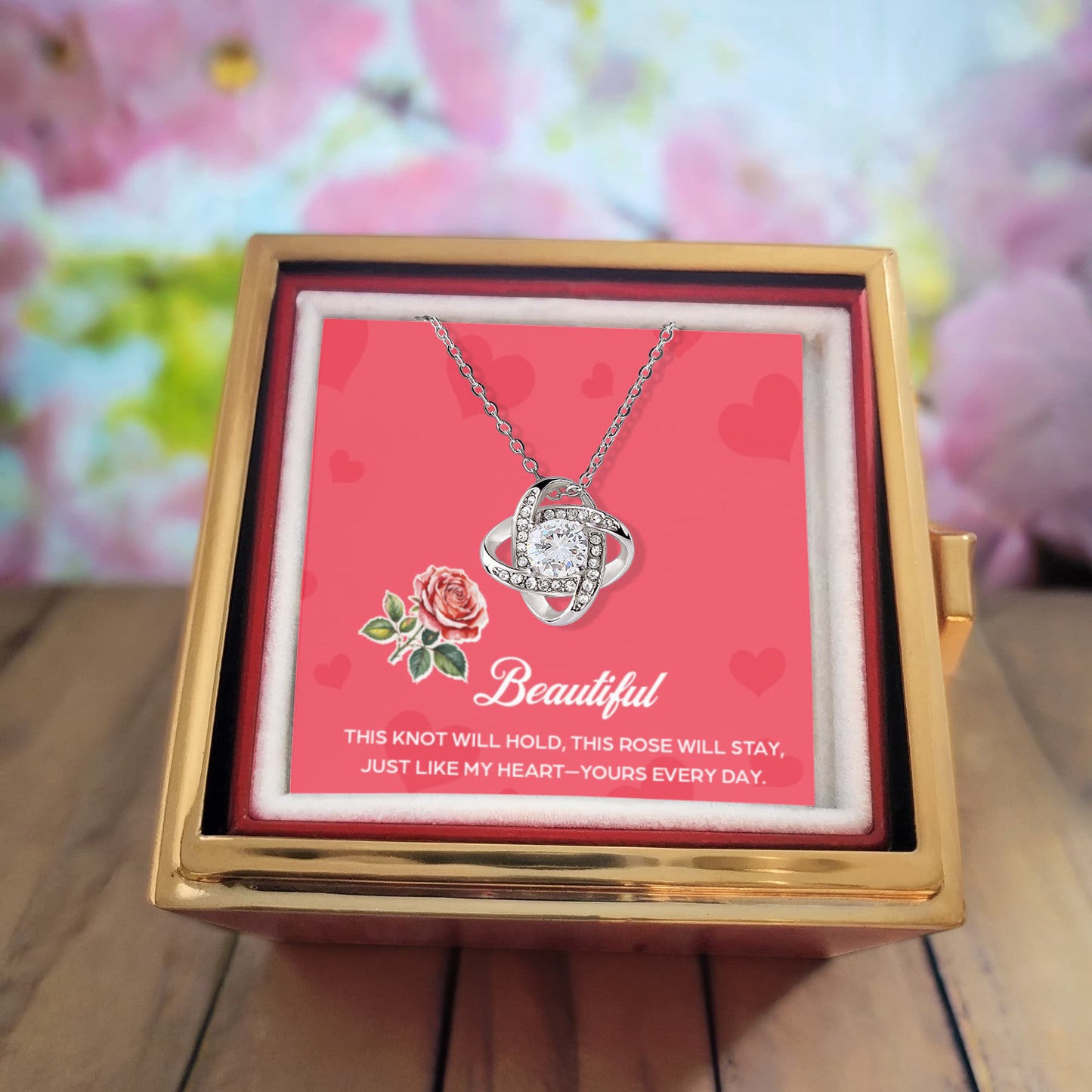 Beautiful Love Knot Necklace- A Gift for Mothers/wives/Daughters.