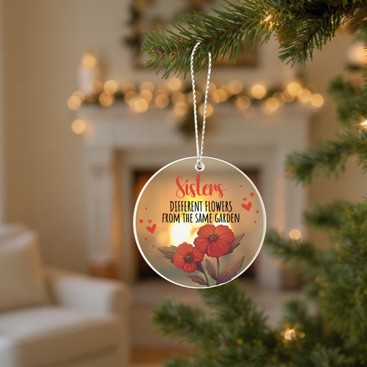 Sister Acrylic Circle Ornament - a Gift for a Sister