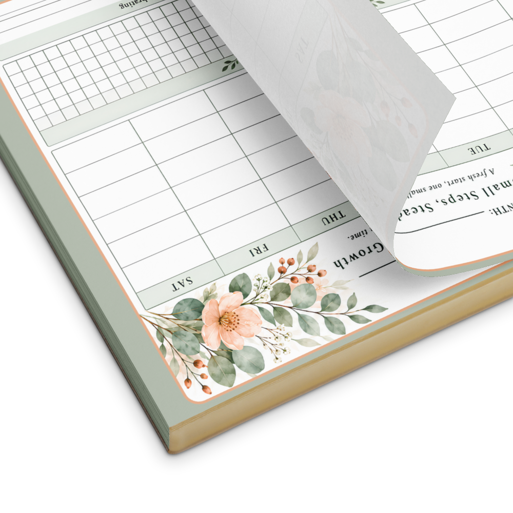 Small Steps Steady Growth Habit Tracker Desk Notepad