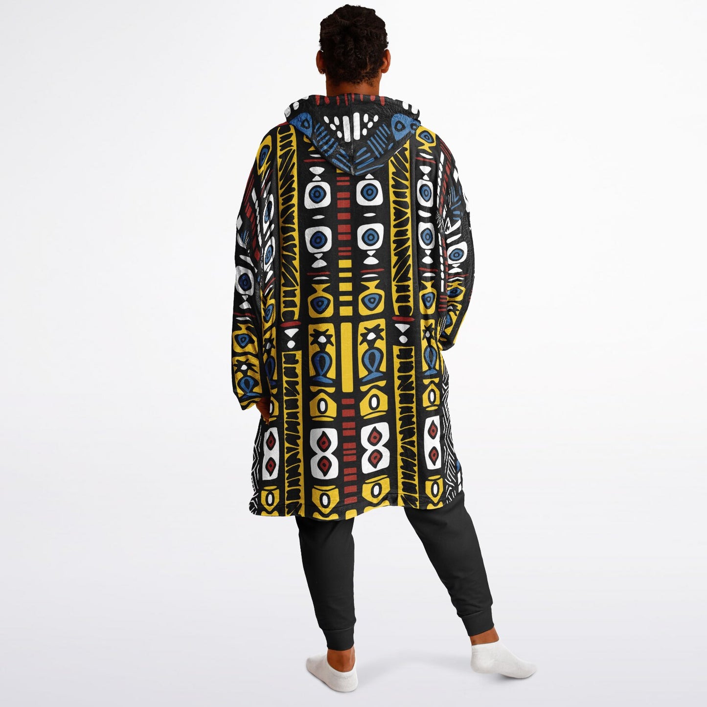 Geometric Harmony Snug Hoodie Economy - AOP