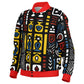 Geometric Harmony Baseball Jacket - AOP
