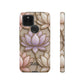 Personalized Lotus Floral Stained Glass Effect Tough Phone Case