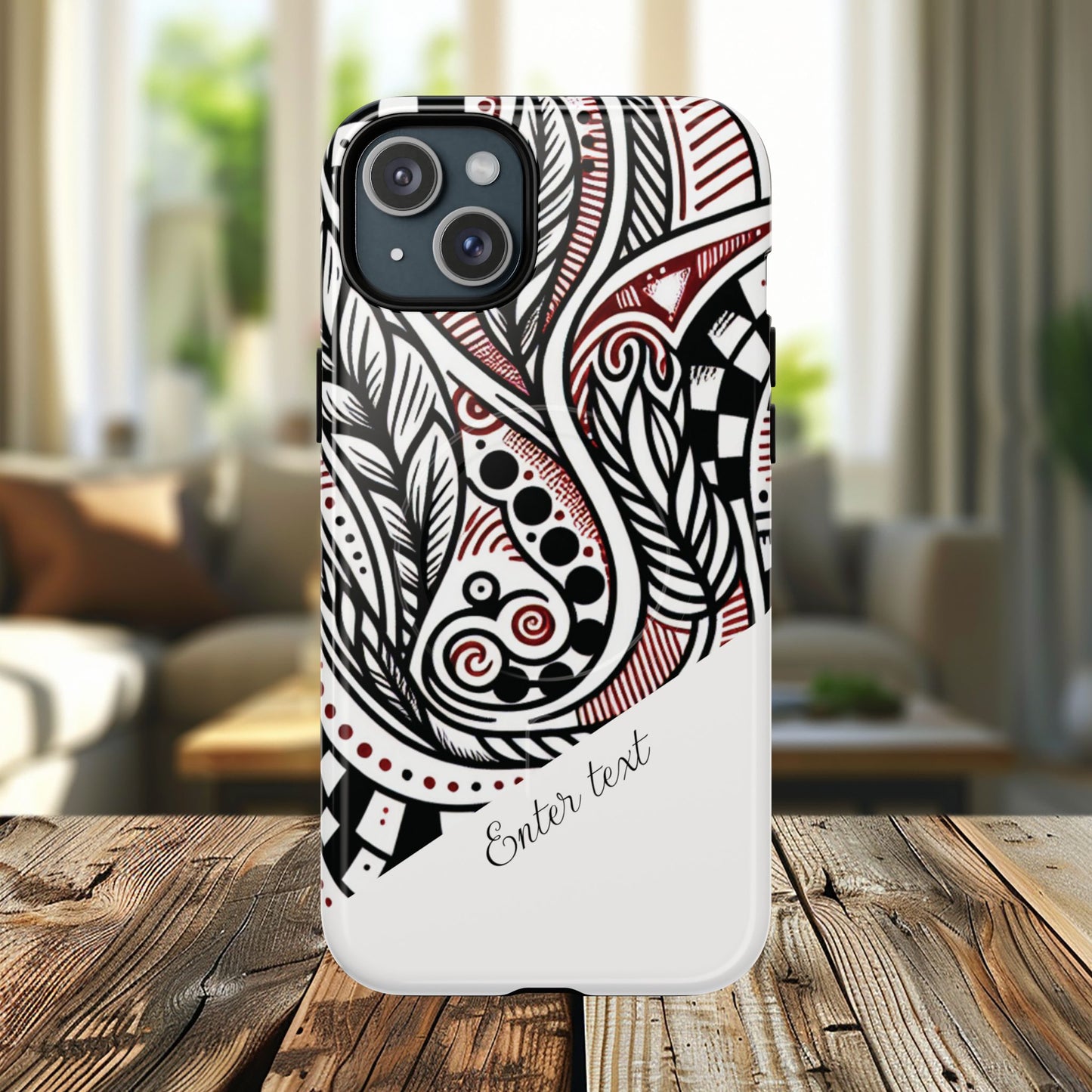 InkWhirl Fusion Stylish Tough Magnetic iPhone Case,  Unique Design, Gift for Him/Her, Trendy Accessory, Artist Collaboration, Durable Protection,Magsafe iPhone case