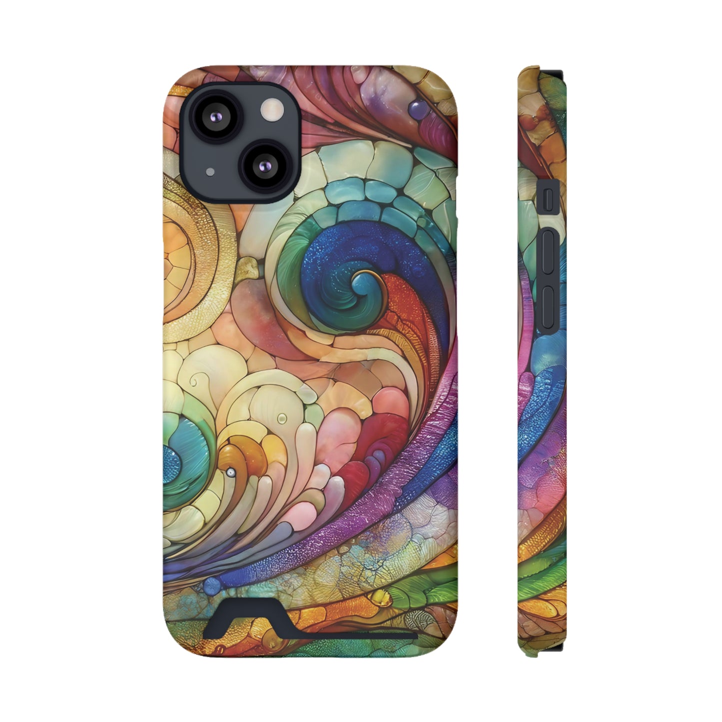 Spiral Spectrum iPhone and Samsung Case Card Holder