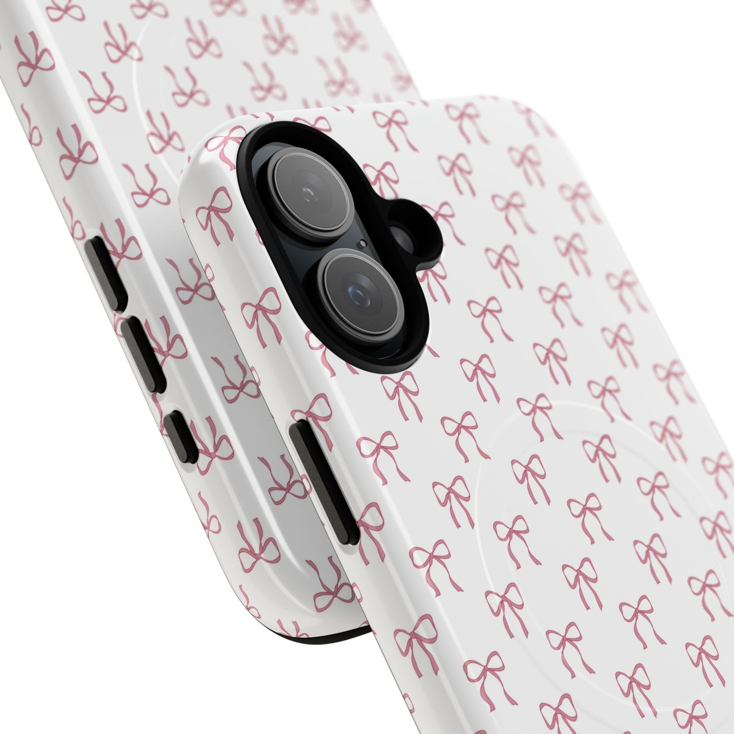 Blush Coquette Bow Bliss Magnetic iPhone Cases, Gift for Her, Cute iPhone Accessories, Fun Personalized Cases, Stylish Tech Gifts, Birthday Present