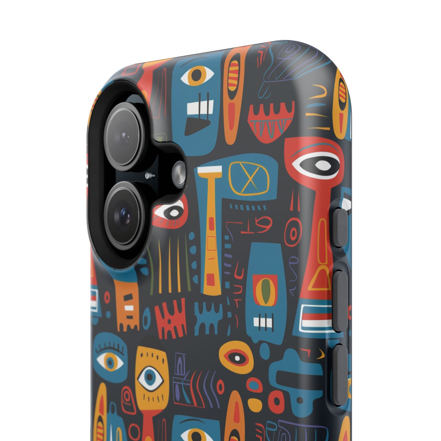 Personalized Colorful Abstract Faces Clear Impact-Resistant Case