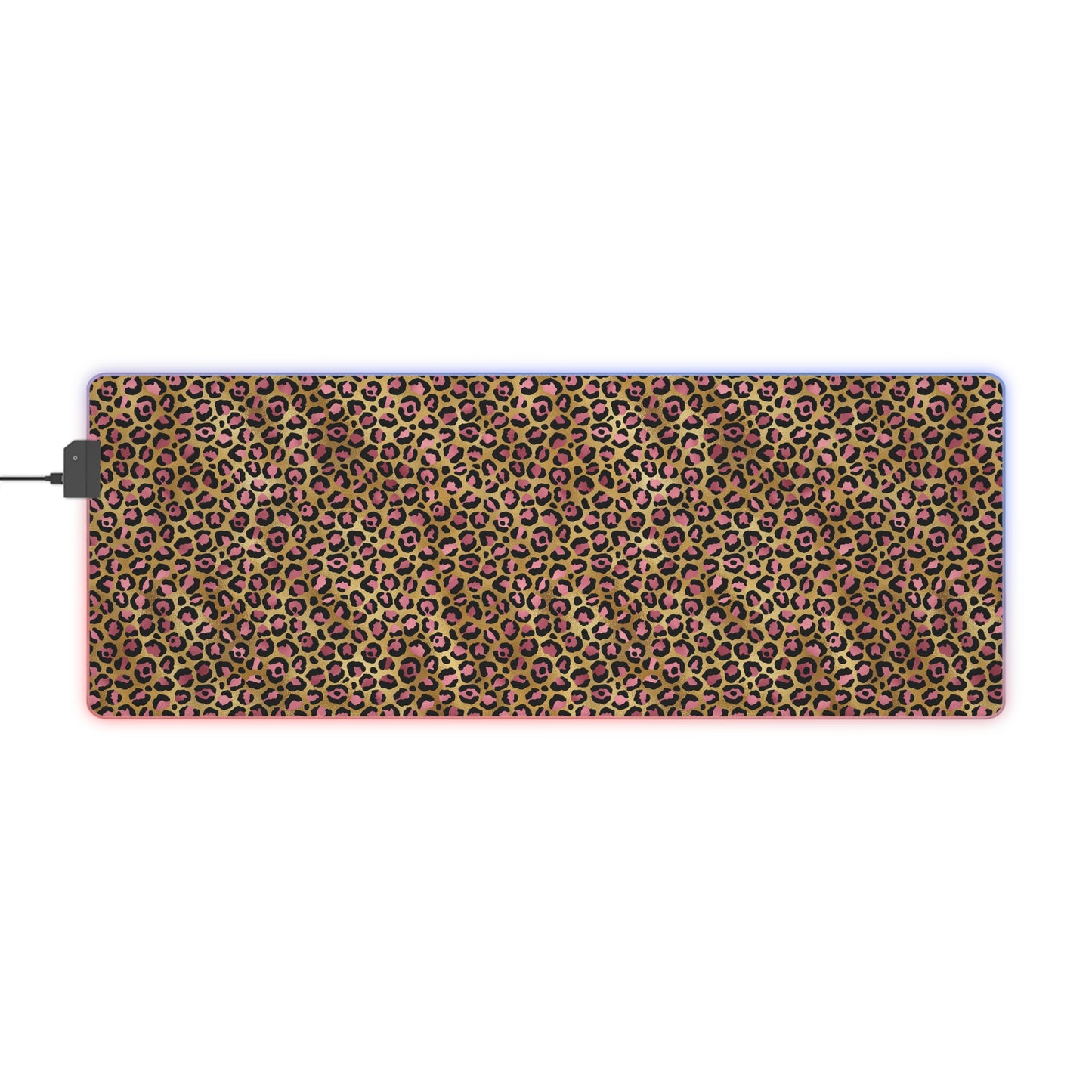 Leopard Luxe LED Gaming Mouse Pad