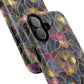 Chromatic Bloom Tough iPhone Magnetic Case, Tough iPhone Cover, Floral iPhone Accessory, Birthday Gift, Elegant Tech Decor, MagSafe Stained Glass Pattern.