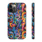 Psychedelic Visions Colorful Art iPhone Case - Tough Cases with Vibrant Abstract Design