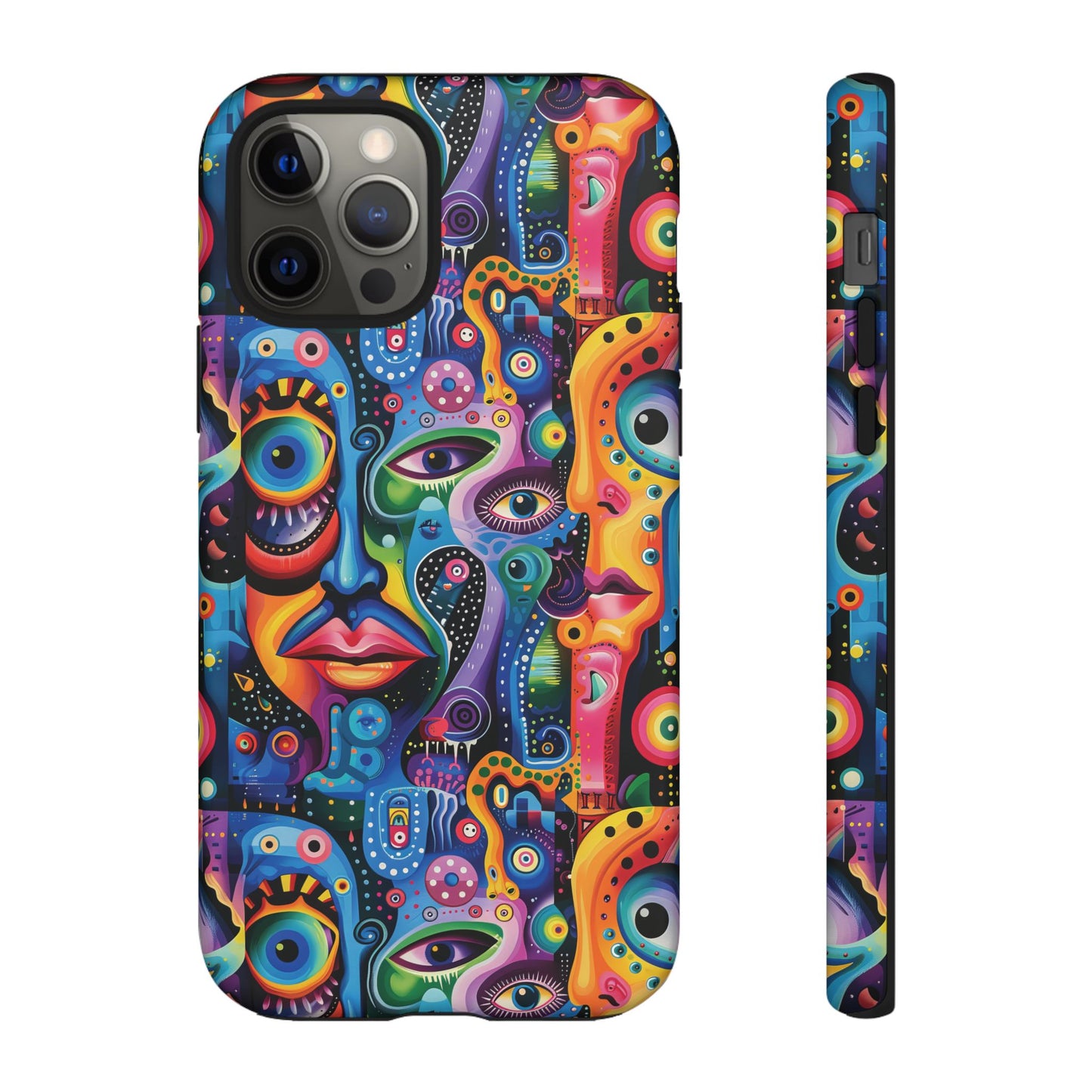 Psychedelic Visions Colorful Art iPhone Case - Tough Cases with Vibrant Abstract Design