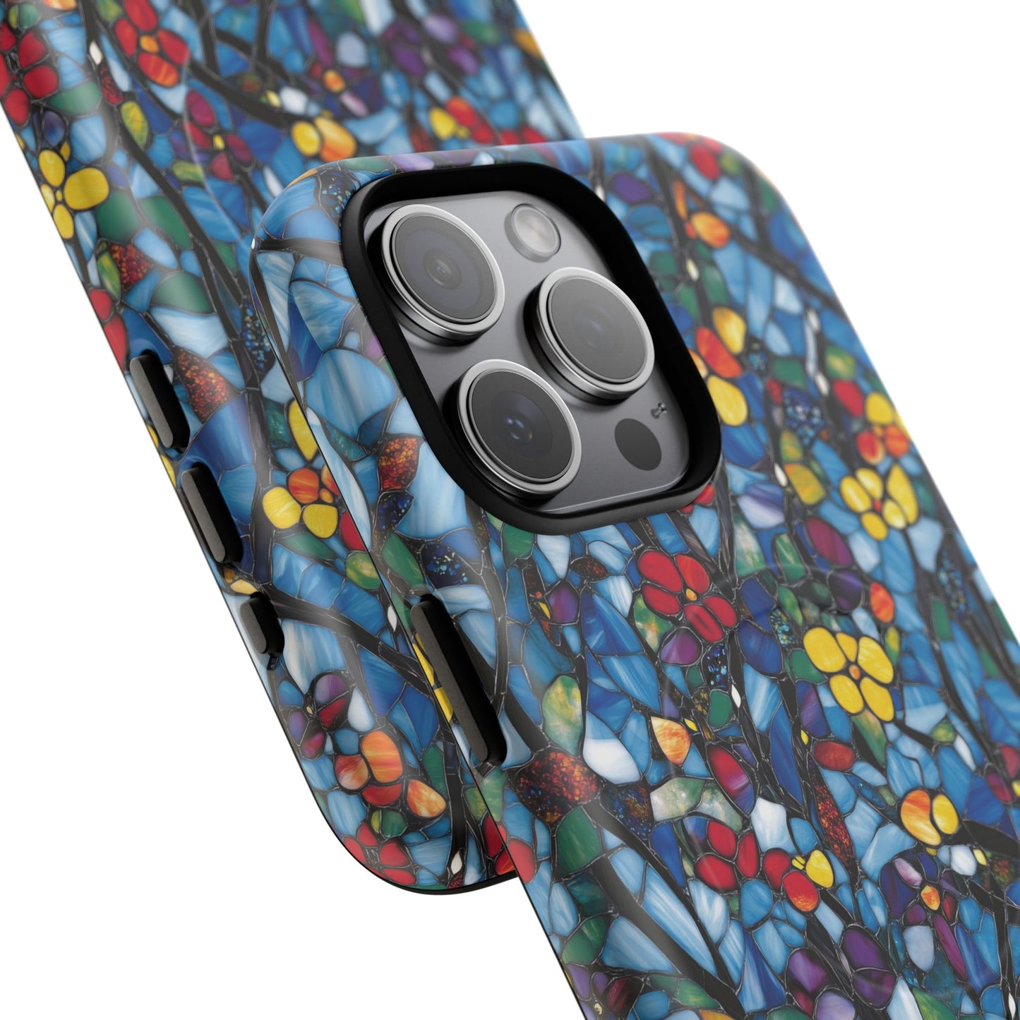 Colorful Floral Phone Case, Tough Magnetic Phone Cover, Durable Tech Accessory, Unique Gift for Her, Vibrant Smartphone Case