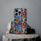 Psychedelic Visions Flexi iPhone and Samsung Case - Colorful Abstract Design.