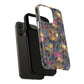 Chromatic Bloom Tough iPhone Magnetic Case, Tough iPhone Cover, Floral iPhone Accessory, Birthday Gift, Elegant Tech Decor, MagSafe Stained Glass Pattern.