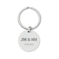 Engraved Round Stainless Steel Keychain – Personalized 'You Hold the Key to My Heart' Couples Gift