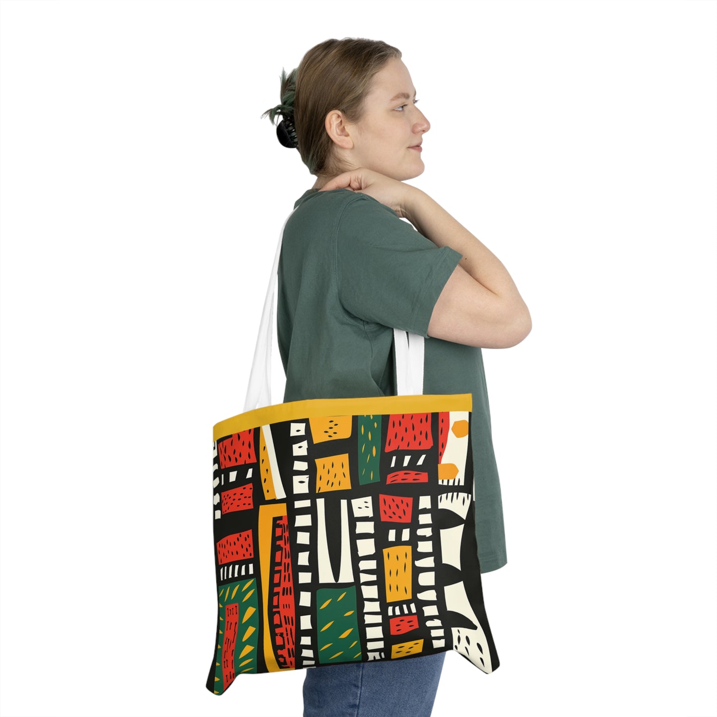 Tribal Harmony Shoulder Tote Bag - Colorful Everyday Accessory