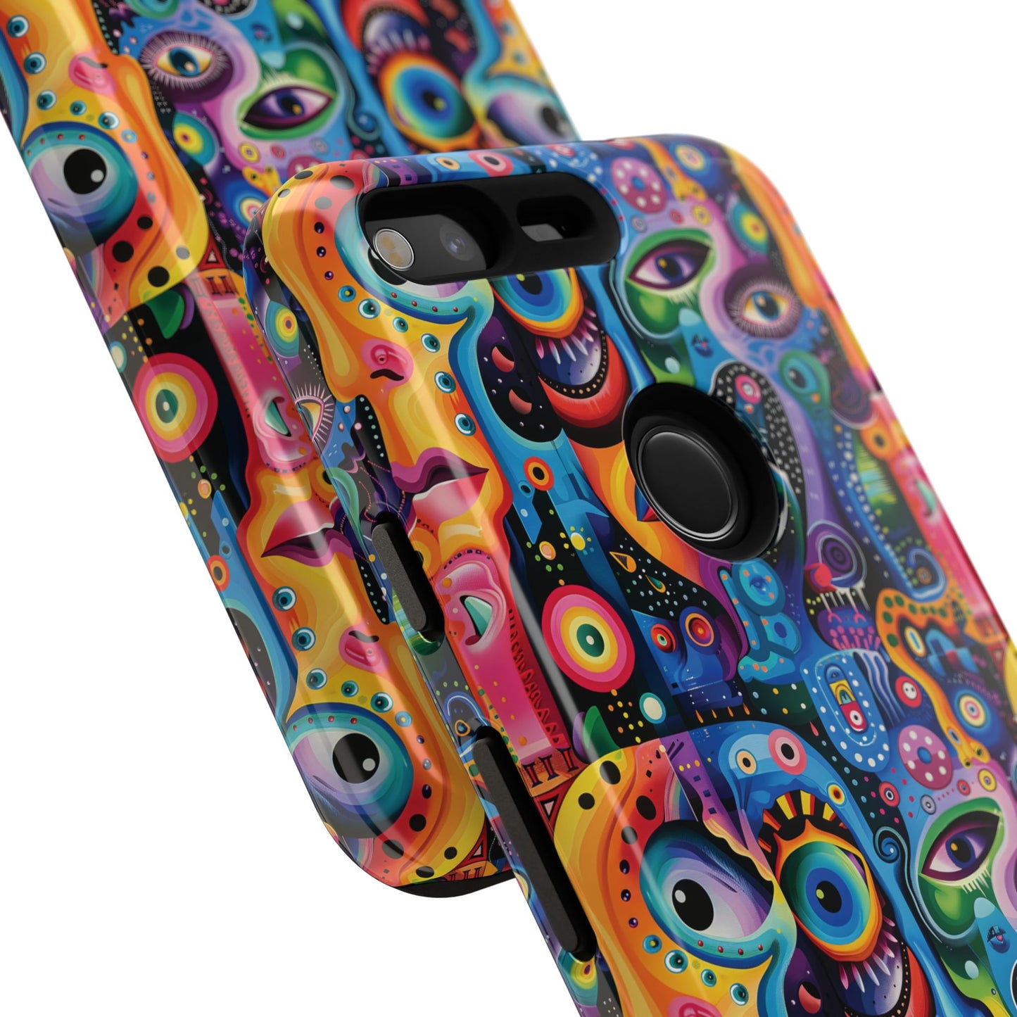Psychedelic Visions Vibrant Samsung, iPhone and Google Pixel Phone Cases - Colorful Artistic Design