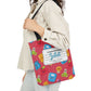 Personalized Kawaii Composition Book Inspired Canvas Tote Bag with Colorful Straps, Cute School Bag, Eco-Friendly Tote, Back to School Shopping Bag, Teacher Gift Idea