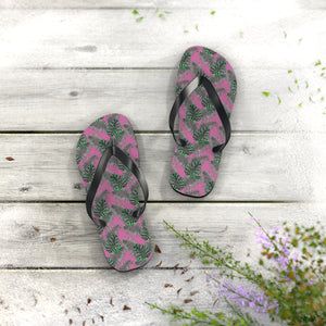 Pink Tropical Bliss Flip Flops