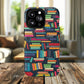 Colorful Book-Themed Phone Case, Literary Gift, Tough Magnetic Case, Book Lover’s Accessory, Phone Protection, Reading Enthusiast
