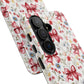 Personalized Rosette Coquette Phone Case - Custom Name/Message 'I Am Stronger Than The Storm' Floral Bow Protective Case