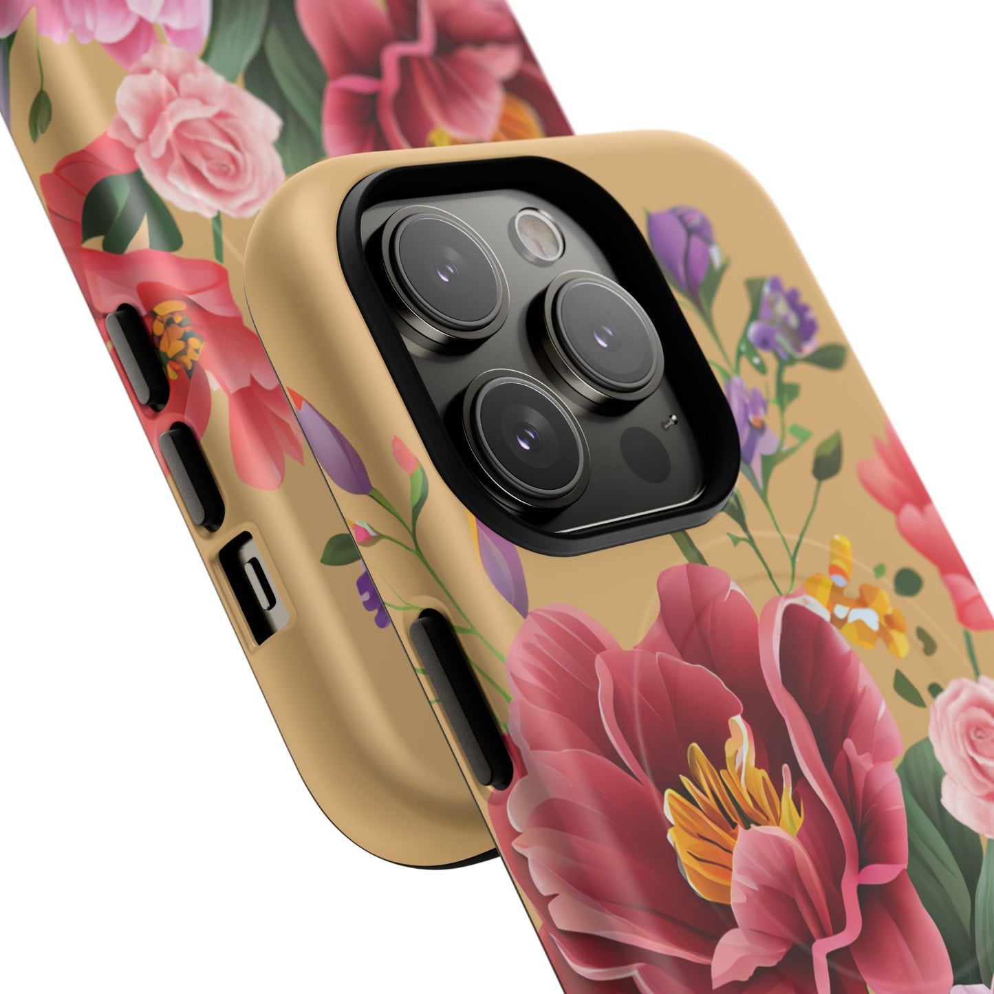 Sunset Botanica Tough iPhone Magnetic Case, Gifts for Her, MagSafe® iPhone® Tough Case, iPhone 13, 14, iPhone 15, iPhone 16, 17, Pro, Pro Max, Plus.