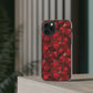 Velvet Petal Noir Floral Petal Clear Impact-Resistant iPhone and Samsung Case.