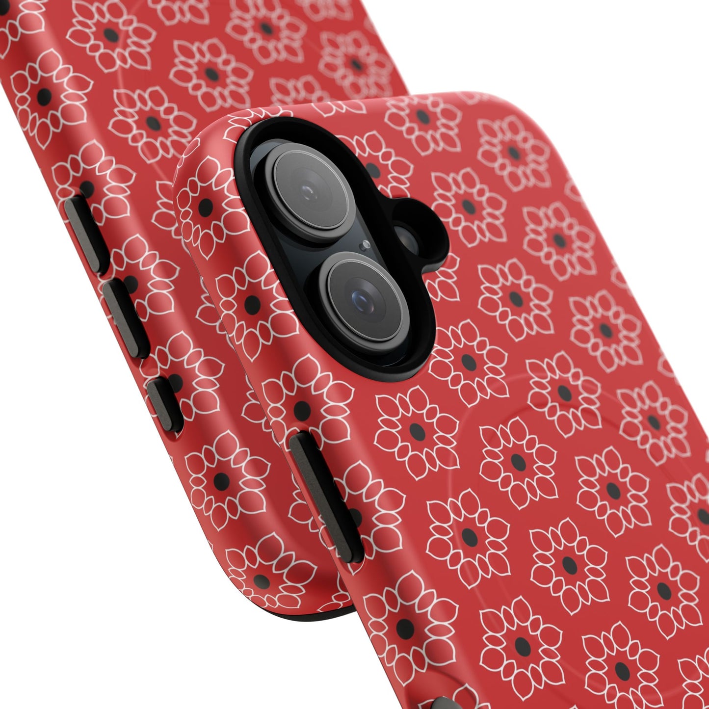 Stylish Geometric Magnetic iPhone Cases, Floral iPhone Cover, Durable Smartphone Cases, Trendy Accessories, Gift for Her