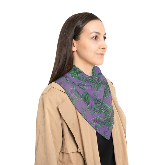 Purple Tropical Bliss Poly Scarf