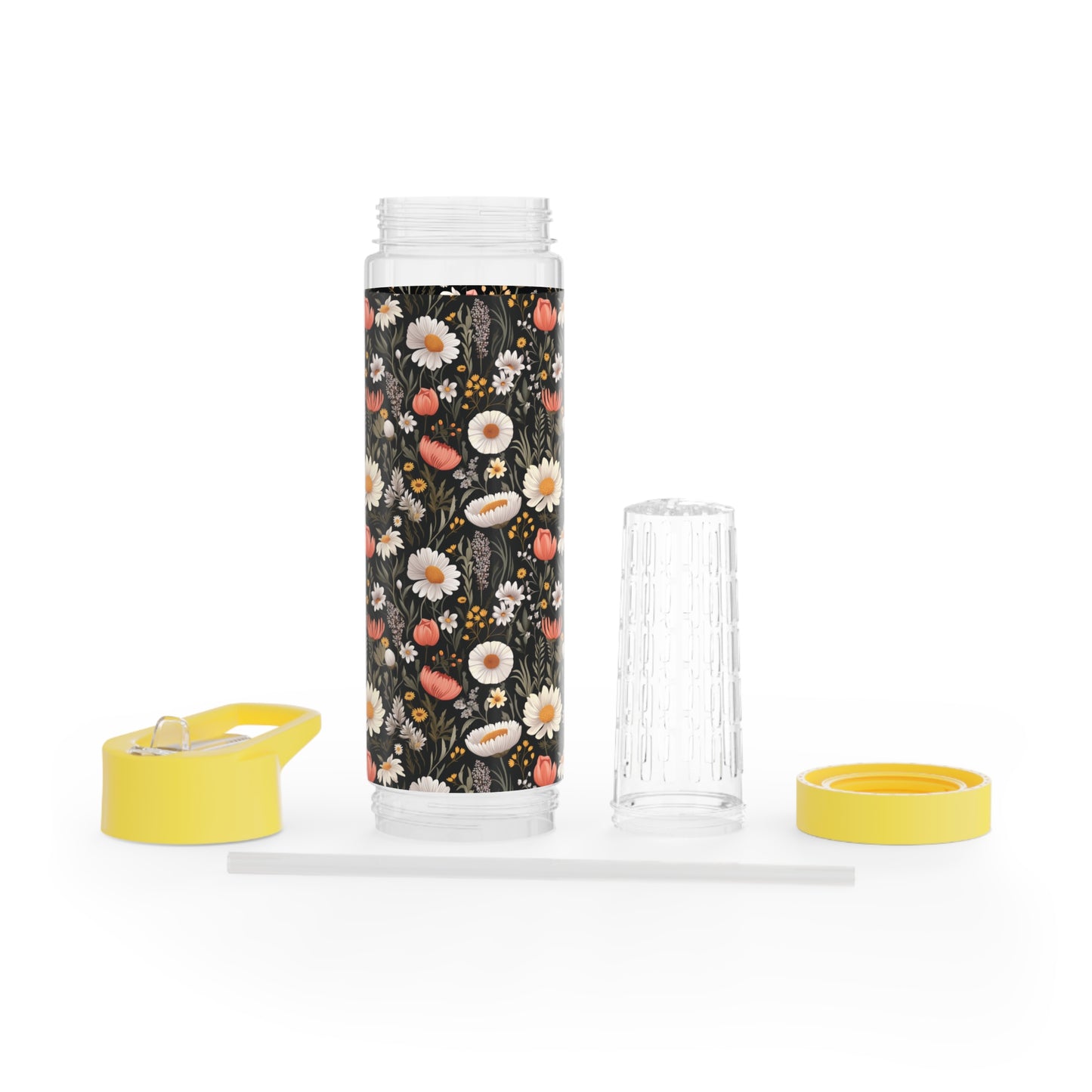 Blossom Elegance: Noir Garden Infuser Water Bottle