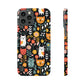 Whimsical Feline Garden iPhone Case — Slim Floral Cat Design (Matte or Glossy) for iPhones.