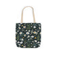 Daisy Delight Floral Canvas Tote Bag with 5-Color Straps | Eco-Friendly Shopping Bag