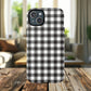 Black and White Gingham Phone Case, Tough Magnetic Cases, Stylish Phone Cover, Gift for Her, Trendy Phone Accessory, Checkered Print