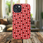 Crimson Gridlock Tough iPhone Magnetic Cases, Durable iPhone Accessories, Gift for Tech Lovers, Modern Design