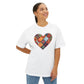 Patchwork Hearts Unisex Oversized Bella Canvas Boxy Tee