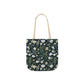 Daisy Delight Floral Canvas Tote Bag with 5-Color Straps | Eco-Friendly Shopping Bag