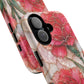 Stained Glass Effect Carnation Floral Tough Phone Case – Pink Vintage Botanical Protective Cover