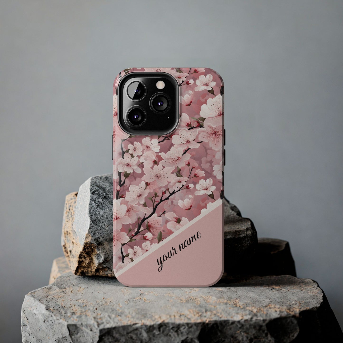 Personalized Cherry Blossom iPhone and Samsung Tough Phone Cases