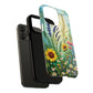 Floral Stained Harmony Glass Tough Magnetic Phone Case | Nature Inspired Design | Durable Protection | Gift for Nature Lovers | Spring Vibe