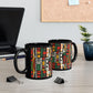 Tribal Harmony Black Mug - Unique Art Design for Home & Gifts